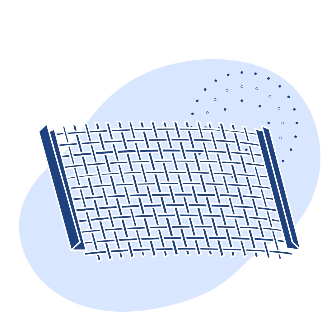 Сита с поперечной натяжкой