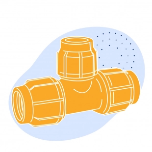 Тройник ПНД переходной 75x63 мм