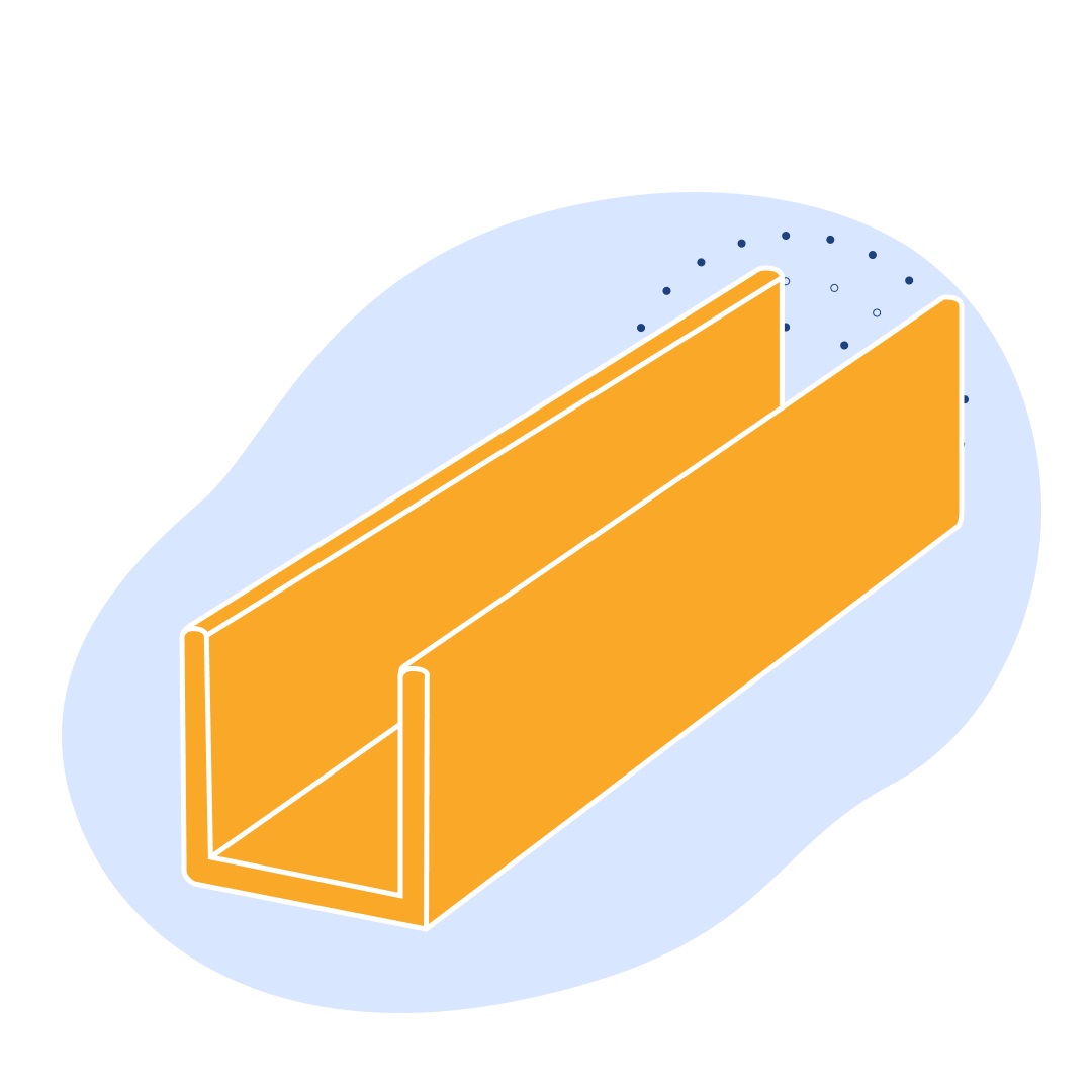 Алюминиевый швеллер 45x42x3x6000 мм В95 ГОСТ 8617-2018