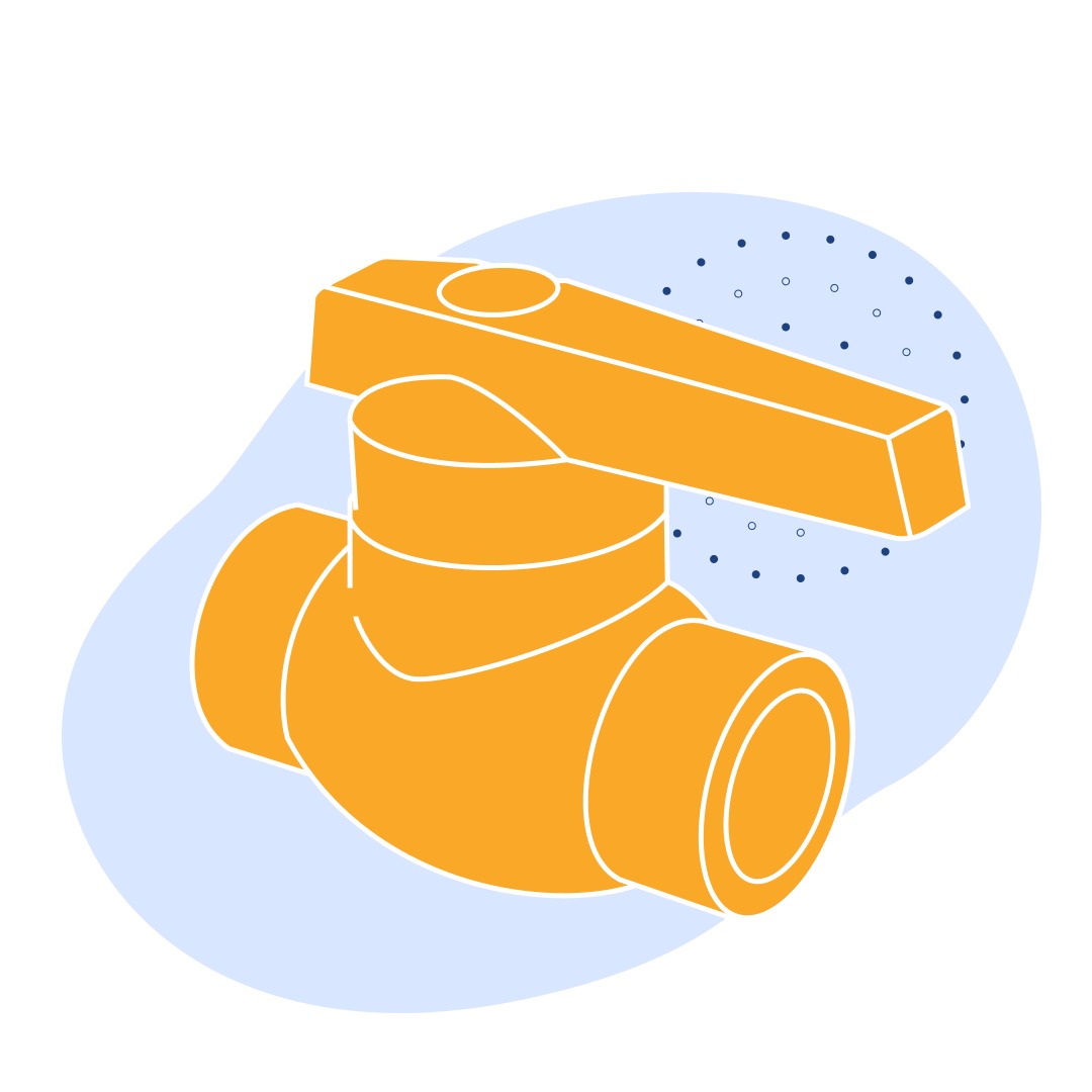 Кран полипропиленовый шаровый Ду 25 мм