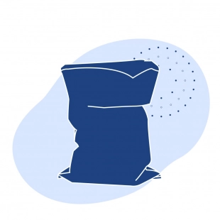 Активированный уголь кокосовый фракция 4х8 (геоткань)