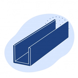Алюминиевый швеллер 28x82x2x1000 мм 1915 ГОСТ 13624-90