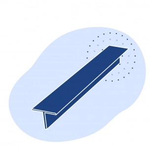 Алюминиевый тавр 67х104х30 мм ВД17 421133 ГОСТ 29296-92