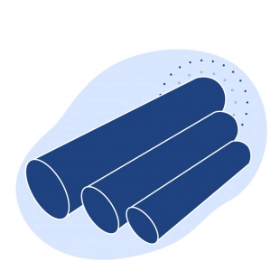 Труба оцинкованная электросварная прямошовная 377х18 мм Ст2пс ГОСТ 10704-91