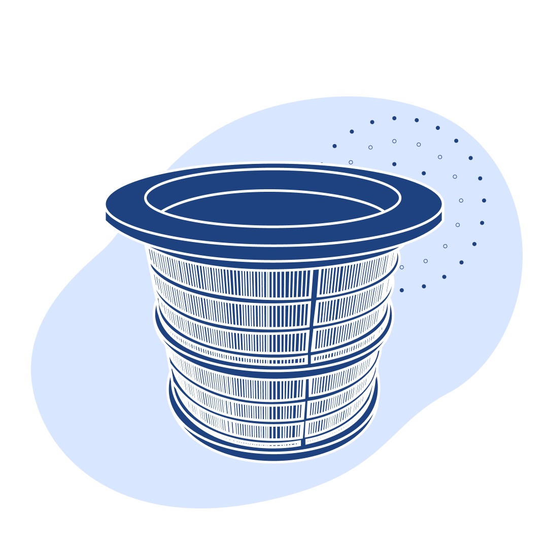 Цилиндрическое щелевое сито (шпальтовое) 1000x4000 мм AISI 316