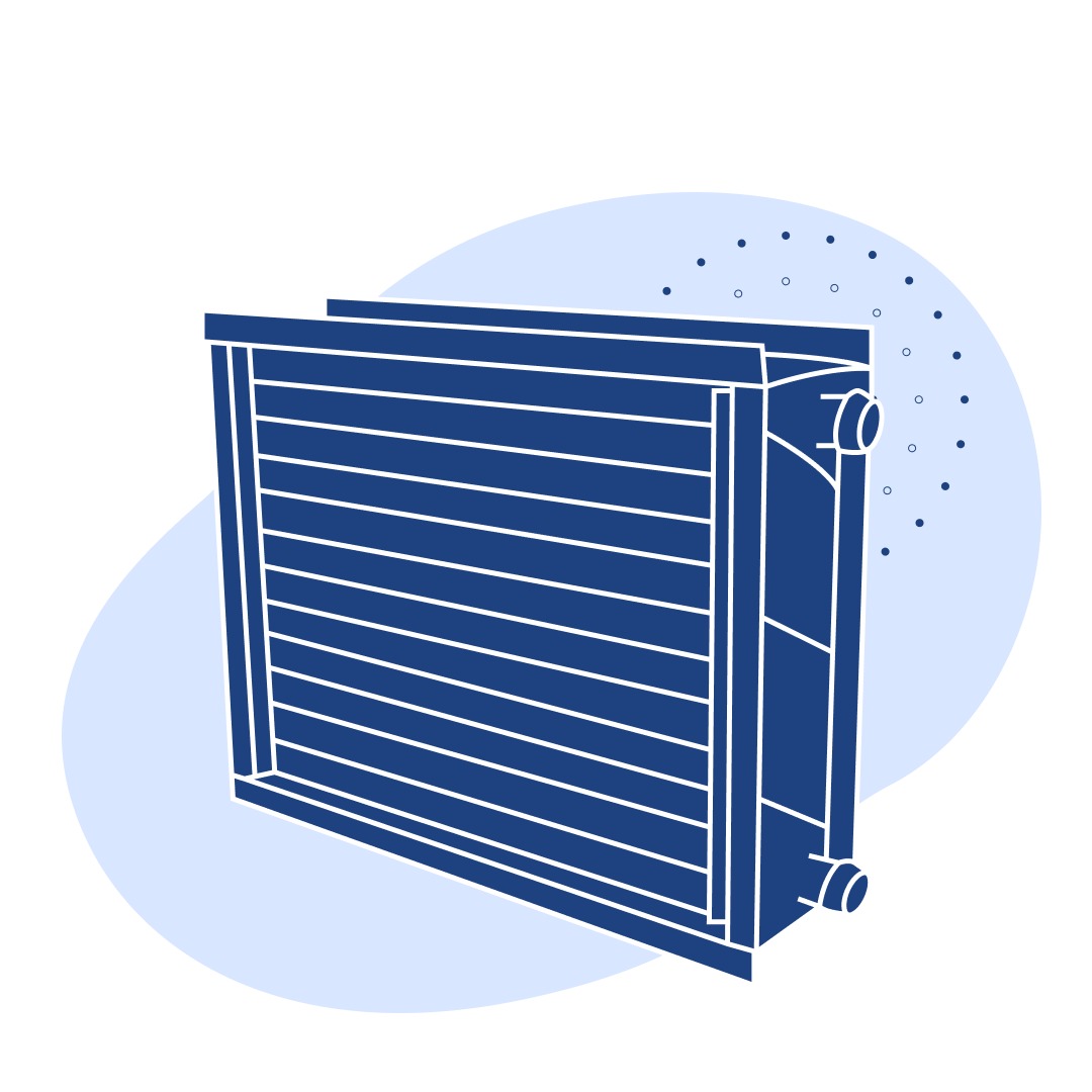 Калорифер паровой 103.5 кВт±8% 5000 м3/ч 21.29 м2±1.5%