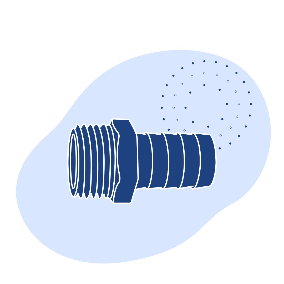 Штуцер ДУ 15 мм под резьбу с гайкой 1Д